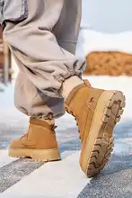 Camel 防滑機能付き メンズ冬用マーチンブーツ【加绒・厚底・高トップ】