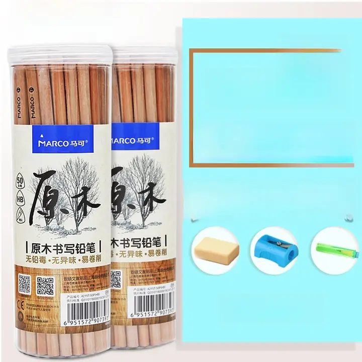 六角木製鉛筆【筒入り・三角形・小学生向け】