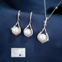 天然真珠ネックレス【シルバー吊り下げ・軽やか・高級感のあるデザイン】