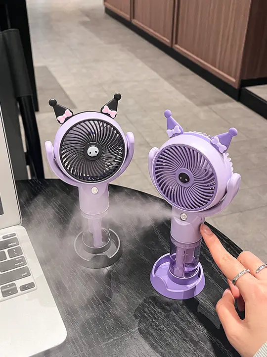 USB充電式携帯用スプレーファン【学生向け・デスク使用可】