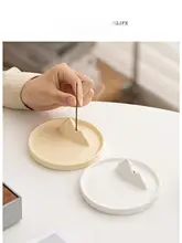 北欧デザインの現代的な陶器製線香立て【シンプルなインテリア小物・燃焼プレート】