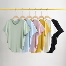 レディース スポーツTシャツ【フィットネス・・丈長デザイン・短袖】