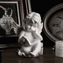 白色の祈りの天使像付きトレイ【インテリア装飾・小物収納・鍵やジュエリーにも】