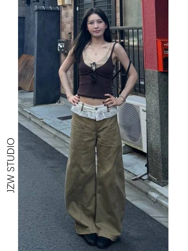 デニムガウチョパンツを選ぶときに迷う？カーキ色のフレアデニムパンツが解決する3つの理由