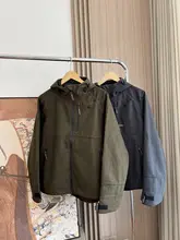 全圧接着の防水仕様！秋冬用アウトドア防風フード付きジャケット