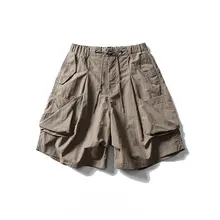 大口ポケット付き速乾工事用ショートパンツ【夏用・超ゆったり・機能的・男女兼用】