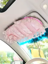 可愛いデザインの車内装飾セット【冬季用・ピンク・シートベルトパッド・バックミラーカバー・CD収納】