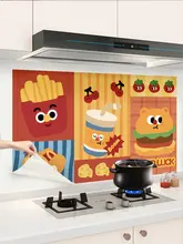カートゥーンキッチンキャビネット壁面ステッカー【防油・防水・装飾用】