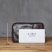 レトロ手作り本革小銭入れ【牛革・シンプルなキーケース・マルチファンクション・ロングタイプ】