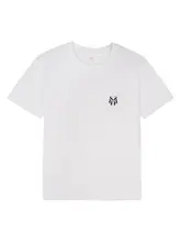 Simple Project コットン製 ロゴプリント ラウンドネック 微フィット 半袖Tシャツ 男女兼用