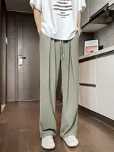 涼感パンツ【男性用・ストレート・ゆったり・薄手・ドライタッチ・カジュアル】