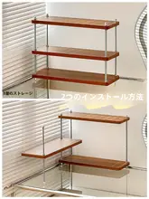 デスクトップコーナー収納ラック【レトロスタイル・化粧品・香水ディスプレイ用・アイシャドウ・口紅収納】