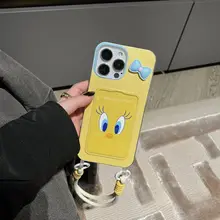 可愛いリボンデザインのアヒルスマホケース【iPhone対応・カメラ保護・女子向け】