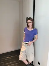 軽やかな着心地！UネックショートスリーブTシャツ【重ね着対応・カジュアルデザイン】