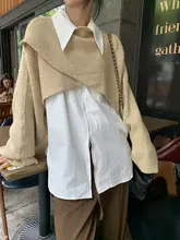 ホワイトシャツ【ジッパー開閉・長袖・秋季用】