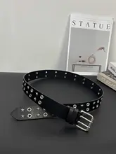デザイン性のある白色の腰ベルト【レトロ・星形スタッズ・穴あけ不要】