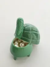 手描き陶器製 蓋付きジュエリーボックス【カメの甲羅デザイン・組み合わせ可能】