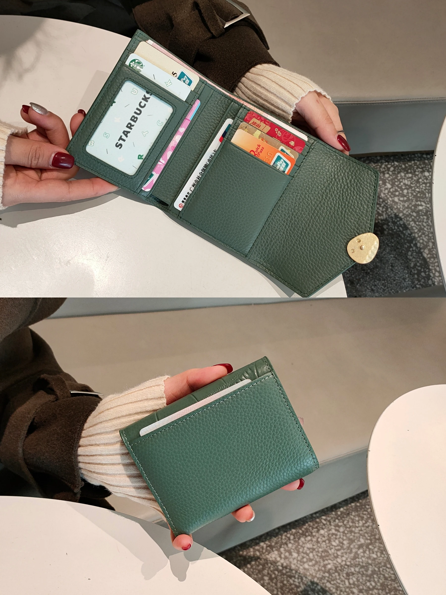 ラウンドファスナー ミニ財布 おすすめモデル：黄色の本革ミニ財布【折りたたみ・クロコダイル風・女性用】
