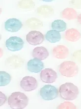 立体花朵デザインの装飾ボタン【パール光沢・手作りDIY用】