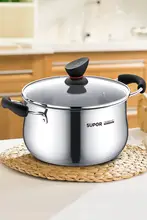 SUPOR 304ステンレス鍋【厚底・ガス・IH対応・家庭用・スープ用】