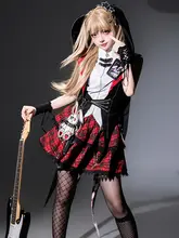 ロリータ ミニスカート レディース ゴシック スクール風 ロック風 デイリー ハロウィン 衣装