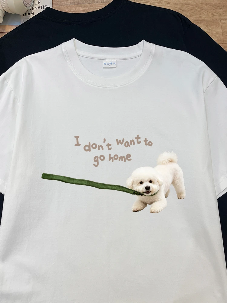 可愛い白クマプリントTシャツ：男女共用の親しみやすいデザインと高透气性の実用性