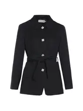 クラシックチェック柄ウエストタイトコート【春用・ロングスリーブ・ベルト付き】