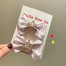 ヘアアクセサリー ヘアクリップ ティアラ キッズ ガールズ 水玉 蝶結び ピンク 上品 きれいめ プリンセス 「JOJO」
