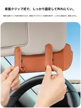 車用サングラスホルダー【後部座席用・マグネット式・オレンジ】