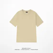 シンプルデザインの半袖Tシャツ【クルーネック・ゆったりフィット・コットン】