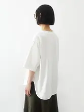 三色 アシンメトリックカットのTシャツ【夏用・ニット・ショートスリーブ・レディース】