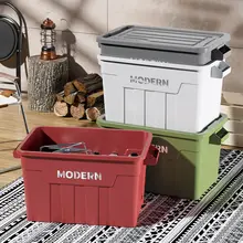 アウトドア用プラスチック収納ボックス【大容量・トランク整理用】
