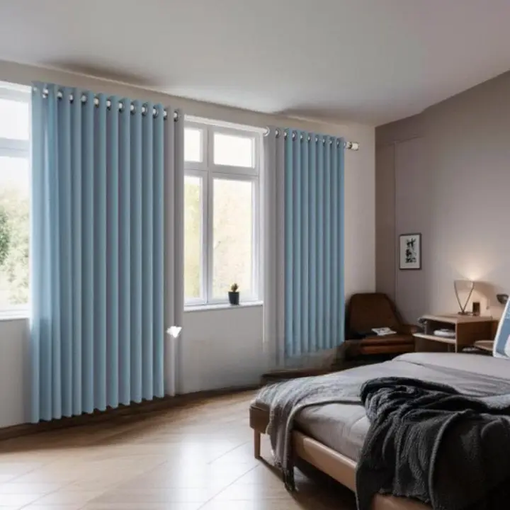 シンプルでモダンな遮光カーテン【日差し対策・取り付け穴あけ不要・伸縮棒付き】（セットアップ対応）