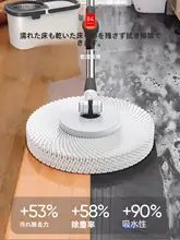 乾湿両用回転モップ【手洗い不要・一体型バケツ付き】（セットアップ対応）