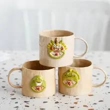 十二生肖デザインの手作り陶器マグカップ【個性的・コーヒー用】