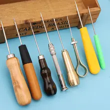 木製ハンドルの手作り靴修理用スクリュー釘工具【革製品用・穴あけ不要】