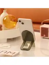 おしゃれなデスク用スマートフォンスタンド【折りたたみ式・多機能・ホワイト】