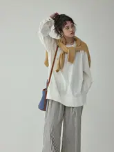 AMUU フレンチスタイル ヴィンテージ風 グレー長袖シャツ【ゆったりシルエット・春用・女性用】