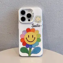 鮮やかなひまわりデザインのスマートフォンケース【iPhone対応・衝撃吸収・おしゃれ】