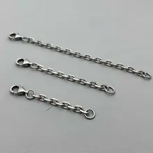 925純銀製 アンティーク風エクステンションネックレス・ブレスレット用調整チェーン【ヴィンテージカラー・DIYパーツ】