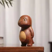 かわいいデザインの木製ドラゴン置物【ユニークなデスクトップ装飾・贈り物に最適】