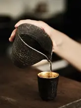 中華風 陶泥製 茶杯【赤貧シリーズ・均一デザイン】