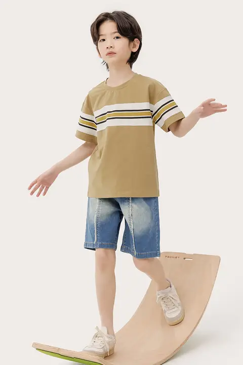 男の子用 半ズボン【夏用・涼感・デニム風・コットン混紡】