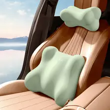 車用 メモリーフォーム 頸椎枕&腰用サポートクッション【運転席用・2個セット】