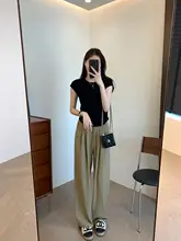 涼しさと快適さを兼ね備えたワイドレッグパンツ【フィット・直筒・夏用】