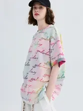 レトロなタイダイデザインのシンプルロゴTシャツ【クルーネック・短袖・フィット】