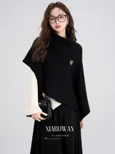 夏にぴったり！韓国風コットンニットケープカーディガン【ゆったりシルエット・秋冬用・おしゃれなスタイル】（セットアップ対応）