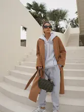 全羊毛ダブルフェイスコート【フレアシルエット・ロング丈・秋冬用】