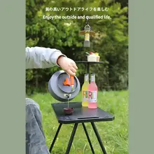 軽量化された折りたたみ式アウトドア戦術テーブル【脱着可能・キャンプ用・ランプホルダー付き】
