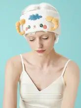 全棉製洗面器付きのドライヘアキャップとヘアバンド、クレンジングタオル 、両端コットン綿棒の4点ギフトボックス